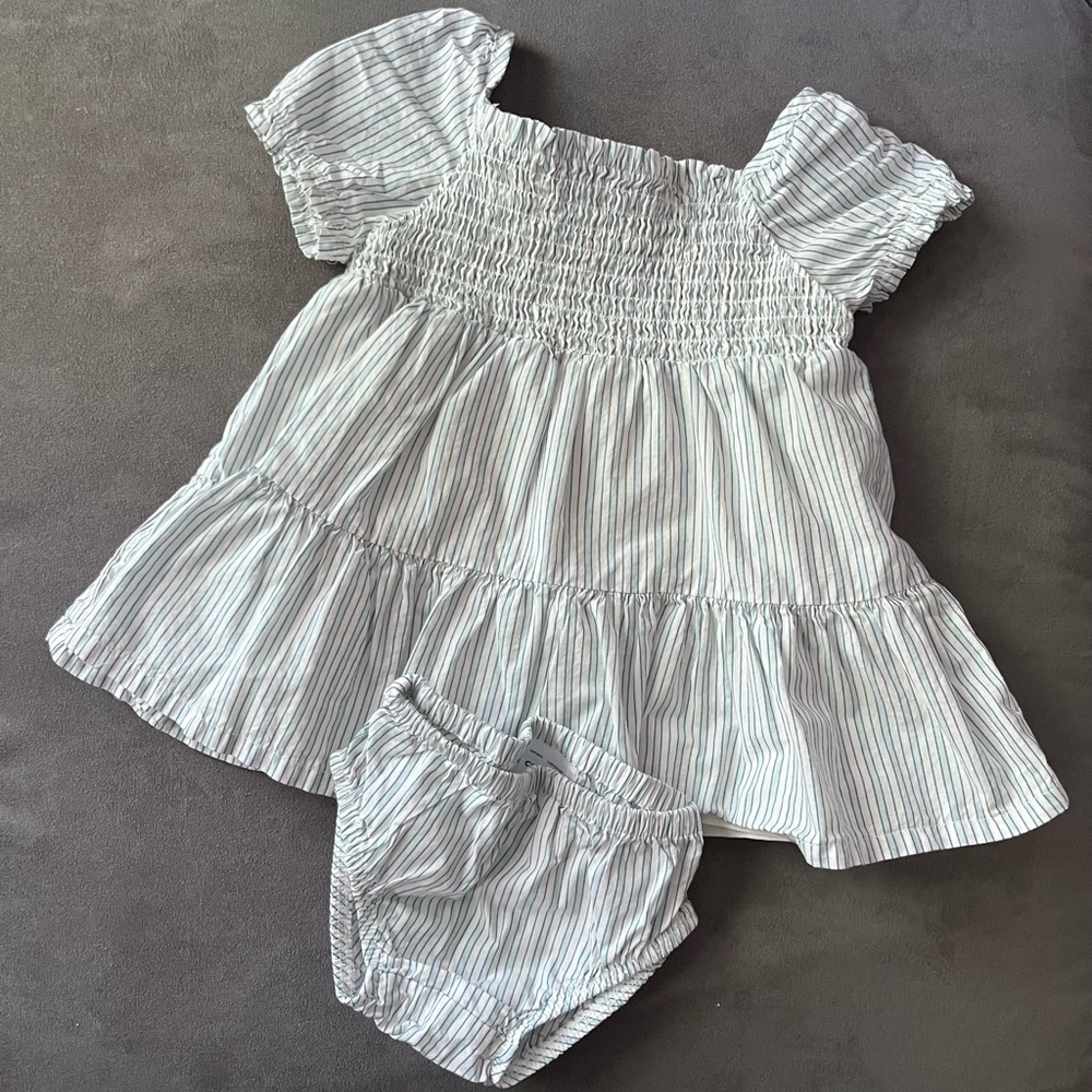 Carter’s Baby Tier Puff Sleeve Cotton Dress